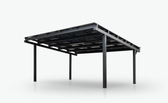 luxo Double Space Solar Carport(1)