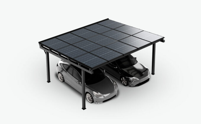 luxo Double Space Solar Carport(2)
