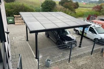 Ecosolarcarport Luxo Doppel-Solarcarport in Deutschland – Funktionale und platzsparende Lösun
