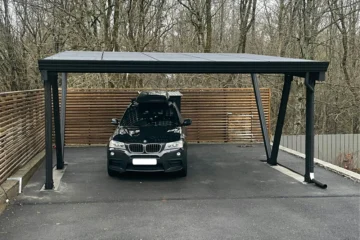 Ecosolarcarport Nexo N-Typ Doppel-Solarcarport in Norwegen – Stabil bei extremem Wetter