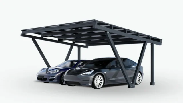 ECO-Nexo Solarcarport Reihenanlage (N-Typ) aus verstärktem Aluminium – Jetzt ansehen