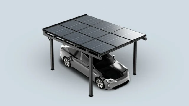 Ecosolarcarport ECO-Luxo-1: Verstärkter Alu-Einzel-Solarcarport – Jetzt zum Produkt