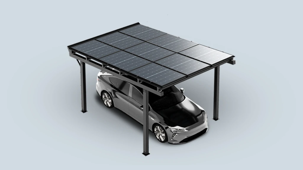 Post-mounted Customizable Aluminum Solar Carport