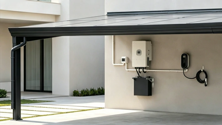 Solar system inverter storage wallbox