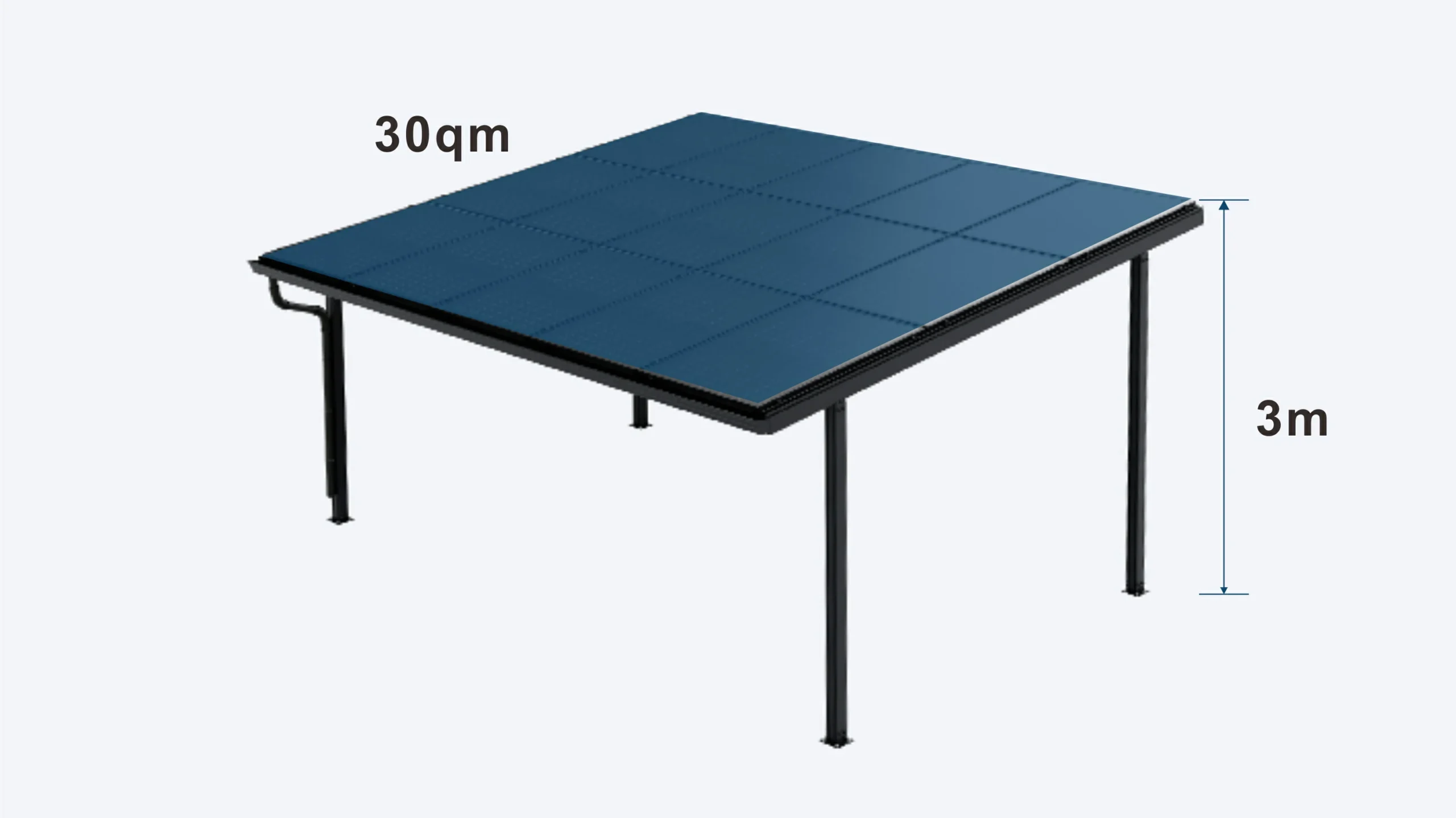 Point foundations for solar carport corners
